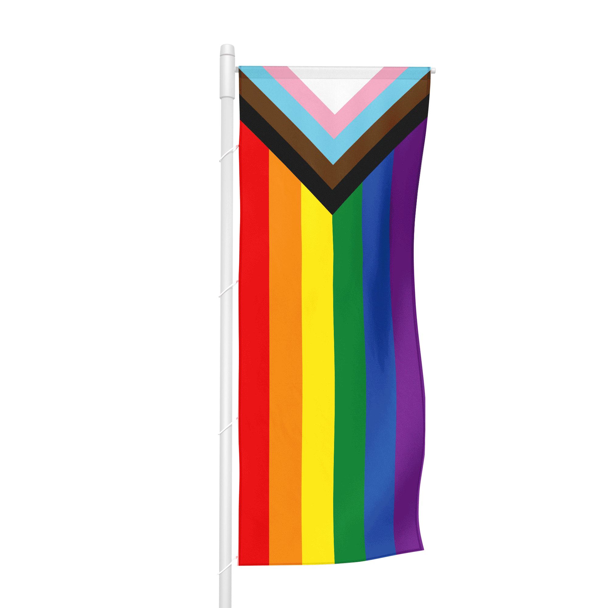 Progress Pride - Hochformatfahne