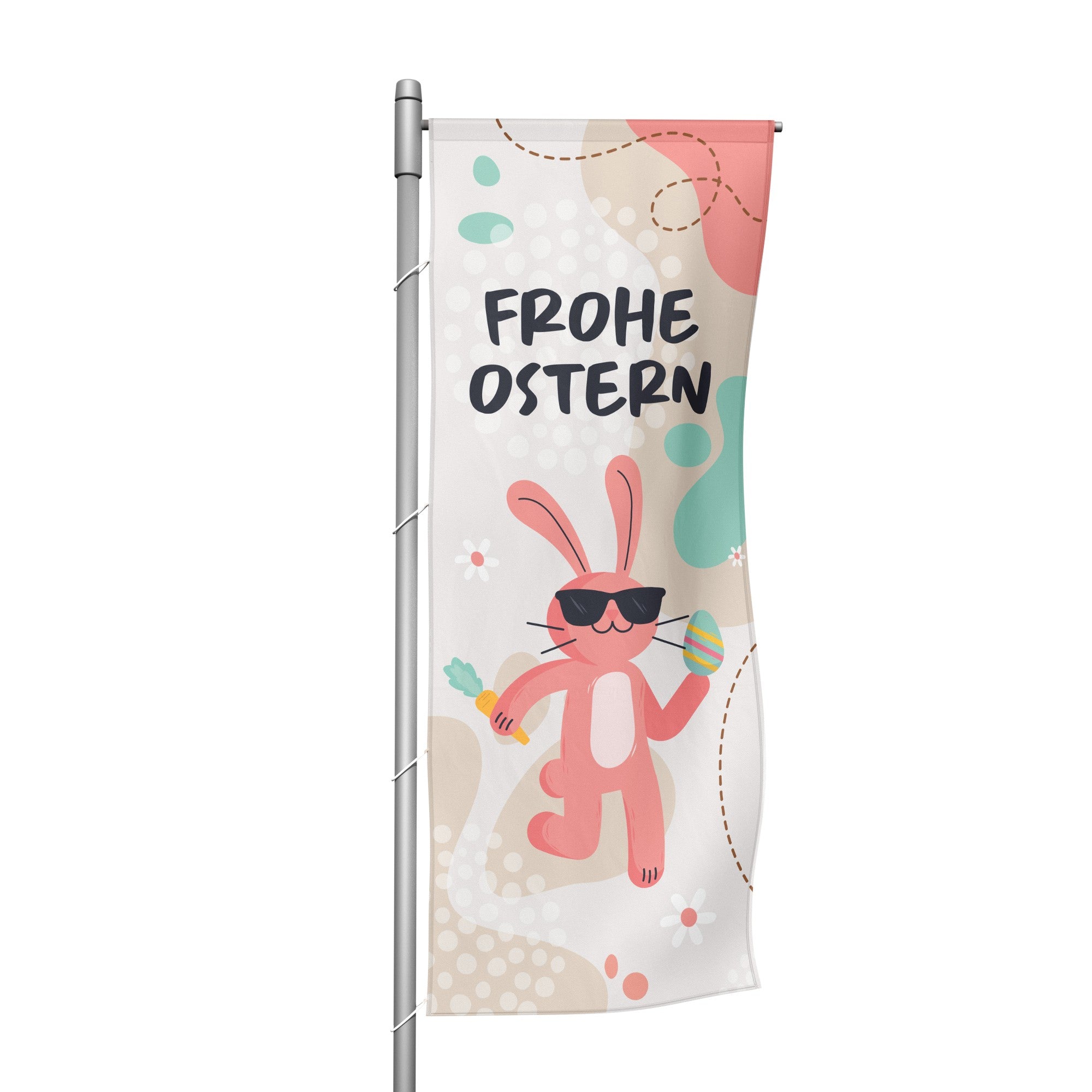 Frohe Ostern Hase  - Hochformatfahne